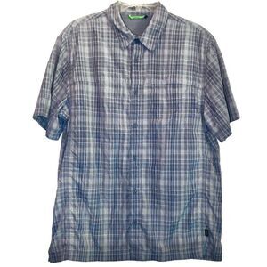Koppen Plaid Button Down Shirt in Blues/White Men’s L